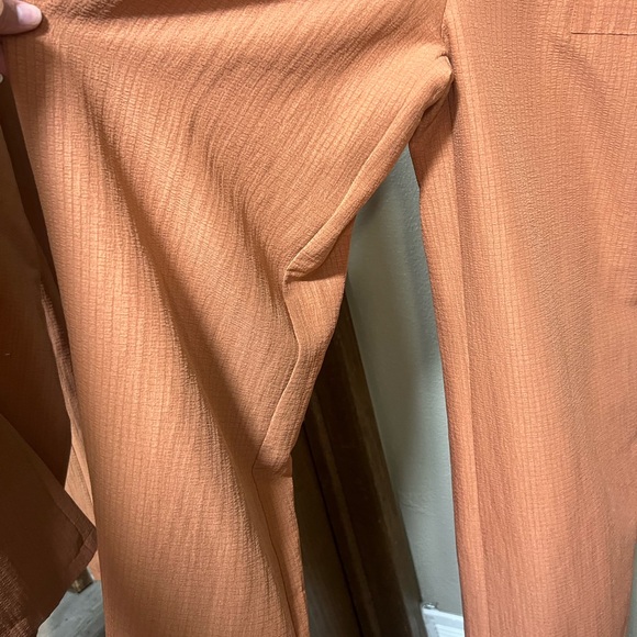 Women's Lightweight Waffle Weave Oversized Rust Jumpsuit / Onesie Boho Vacation - Picture 5 of 7